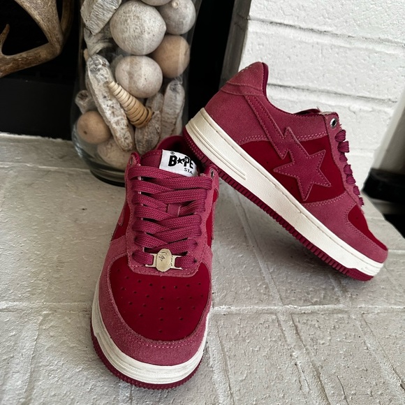 Bape Shoes - Bape Pink Suede Bapesta Women’s sneakers Size 7 Barbie Rare